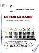 Lo dijo la radio