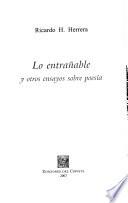 Lo entrañable y otros ensayos sobre poesia