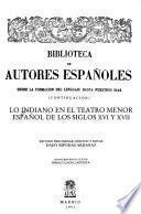 Lo indiano en el teatro menor español de los siglos XVI y XVII