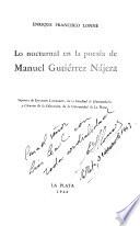 Lo nocturnal en la poesía de Manuel Gutiérrez Nájera