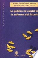 Lo público no estatal en la reforma del estado
