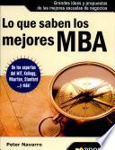 Lo que saben los mejores MBA