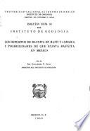 Los dépositos de bauxita en Haití y Jamica y posibilidades de que exista bauxita en México