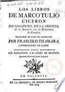 Los libros de Marco Tulio Ciceron ...