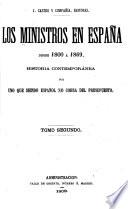 Los ministros en España desde 1800 á 1869