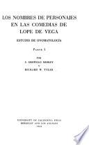 Los nombres de personajes en las comedias de Lope de Vega