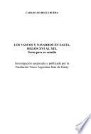 Los vascos y navarros en Salta, siglos XVI al XIX