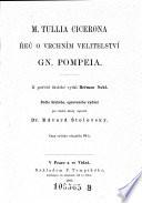 M. Tullia Cicerona řeč o vrchním velitelství Gn. Pompeia