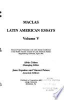 MACLAS Latin American Essays