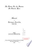 Manatí y Enrique Zorrilla, 1880-1928, un poeta en la Atenas de Puerto Rico