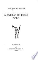 Maneras de estar solo