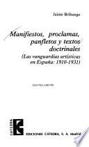 Manifiestos, proclamas, panfletos y textos doctrinales