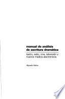 Manual de análisis de escritura dramática