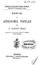 Manual de astronomía popular