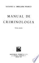 Manual de criminología