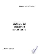 Manual de derecho societario