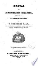 Manual de erudicion sagrada y eclesiástica