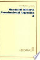Manual de Historia Constitucional Argentina