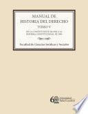 Manual de historia del derecho. Tomo V