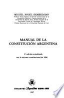 Manual de la Constitución Argentina