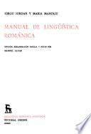 Manual de lingüística románica