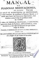 Manual de piadosas meditaciones
