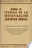 Manual De Tecnica De La Investigacion Juridico-Social