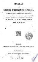 Manual del derecho eclesiástico universal