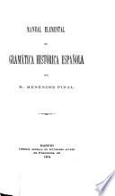 Manual elemental de gramática histórica española