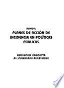 Manual planes de acción de incidencia en políticas públicas