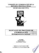 Manuales de procesos de coordinación interinstitucional