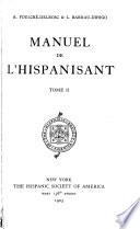 Manuel de l'hispanisant ...