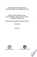 Manuscritos del concilio tercero provincial mexicano (1585)