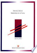 Matemáticas de la forma. Materiales didácticos. Bachillerato