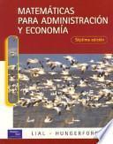 Matemáticas para administración y economía