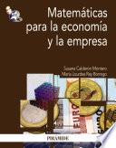 Matemáticas para la economía y la empresa