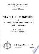Mater et magistra y la evolución del derecho del trabajo