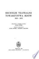 Materiały do dziejów teatru w Polsce