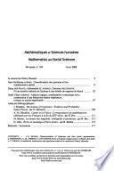 Mathématiques et sciences humaines