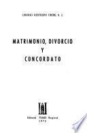 Matrimonio, divorcio y concordato