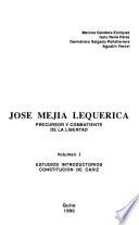 Mejía en Cádiz: Estudios introductorios