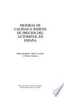 Mejoras de calidad e índices de precios del automóvil en España