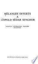 Mélanges offerts à Léopold Sédar Senghor