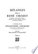 Mélanges offerts à René Crozet...