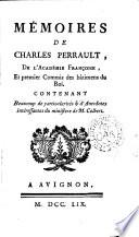 Memoires de Charles Perrault