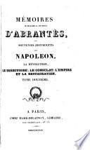 Mémoires de Madame la duchesse dÁbrantés