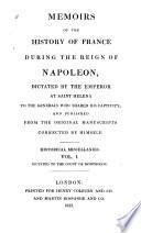 Memoirs of the History of France During the Reign of Napoleon