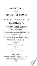 Memoirs of the History of France During the Reign of Napoleon