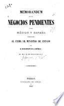Memorandum de los negocios pendientes entre Mexico y España