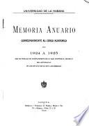 Memoria acerca del estado de la enseñanza en la Universidad
